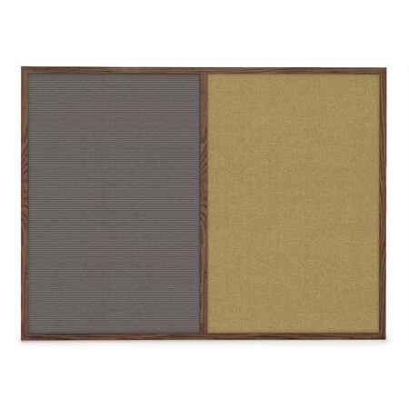 United Visual Products Slim Style Indoor Enclosed Corkboard, 48 UVRDS48SBH-SATIN-BLACK